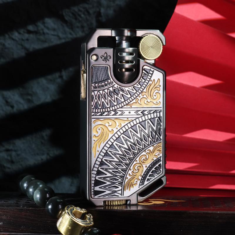 Retro mechanical design kerosene lighter full metal body