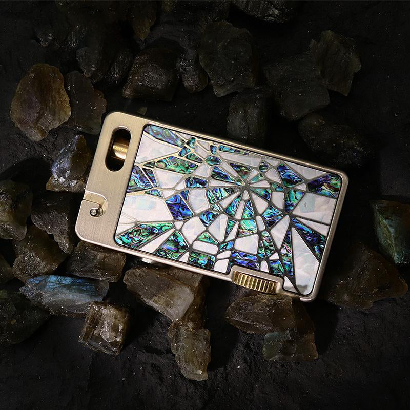 Mechanical design kerosene lighter geometric pattern metal body