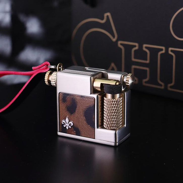 Retro mechanical design kerosene lighter mini compact full metal body