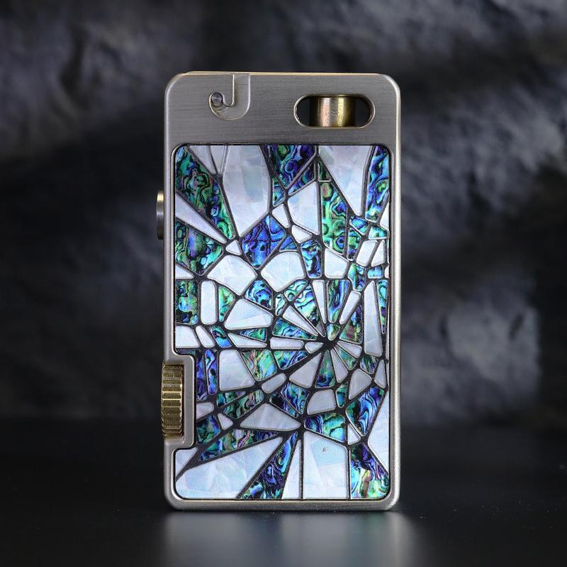 Mechanical design kerosene lighter geometric pattern metal body