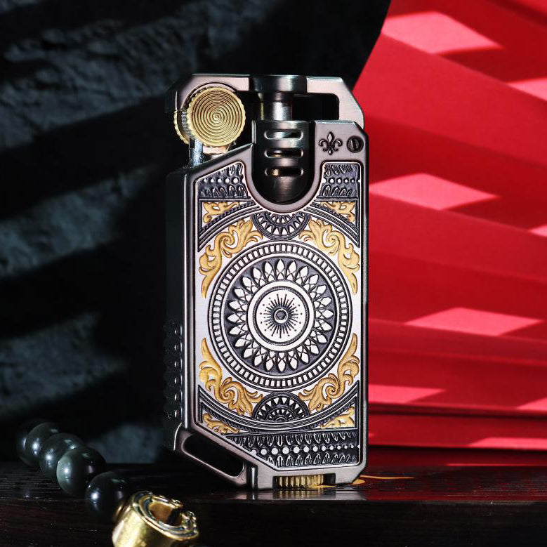 Retro mechanical design kerosene lighter full metal body