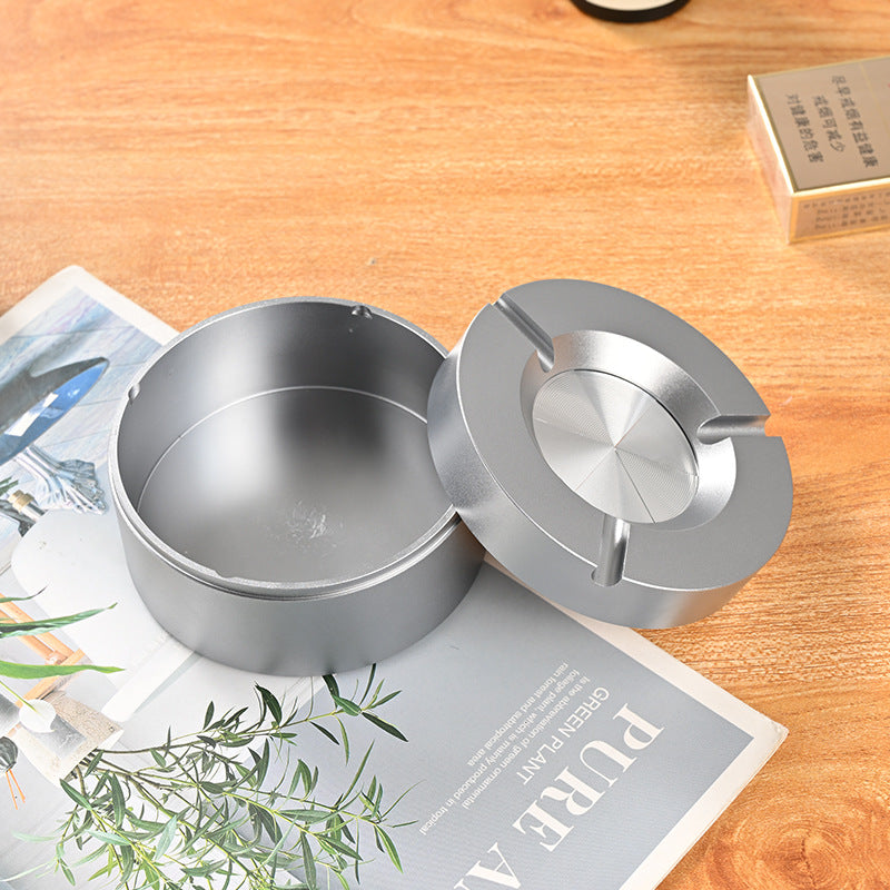 High-grade aluminum alloy mechanical design metal ashtray for car