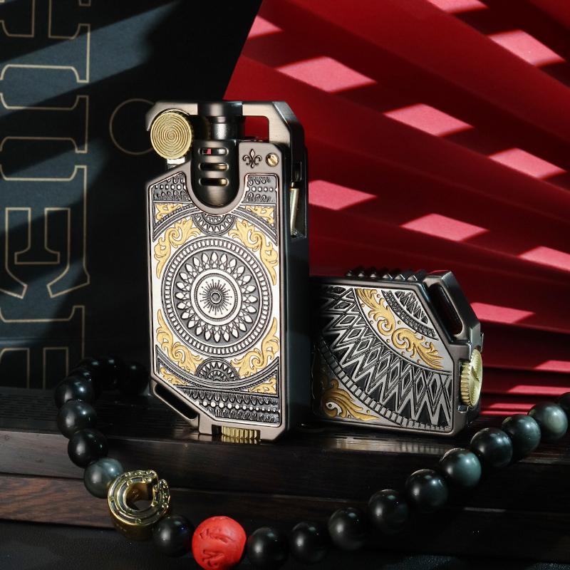 Retro mechanical design kerosene lighter full metal body