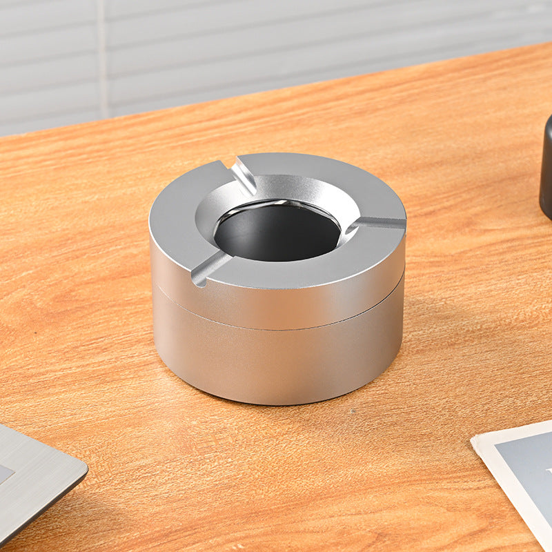 High-grade aluminum alloy mechanical design metal ashtray for car