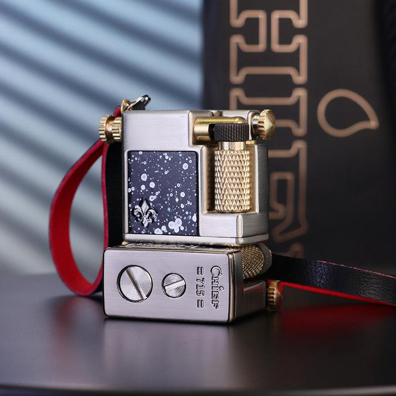 Retro mechanical design kerosene lighter mini compact full metal body