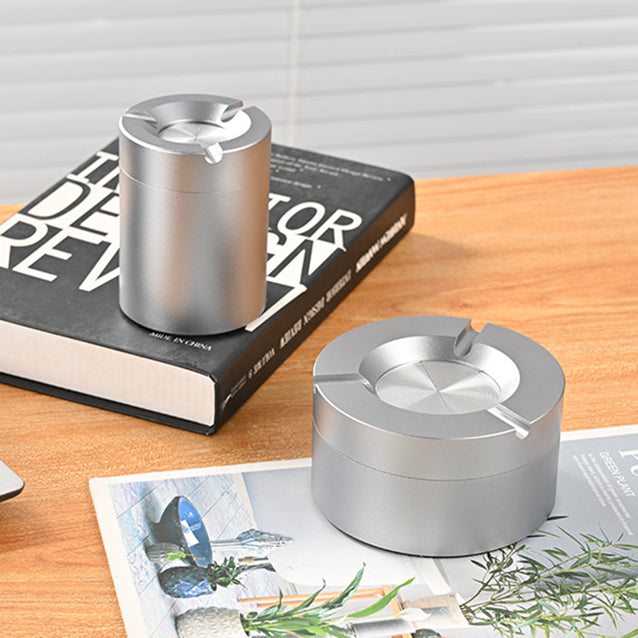High-grade aluminum alloy mechanical design metal ashtray for car