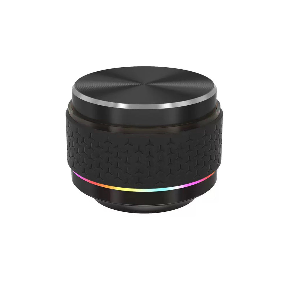 Bone conduction speaker with RGB light, magnetic/suction cup, mini portable, white
