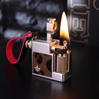Retro mechanical design kerosene lighter mini compact full metal body