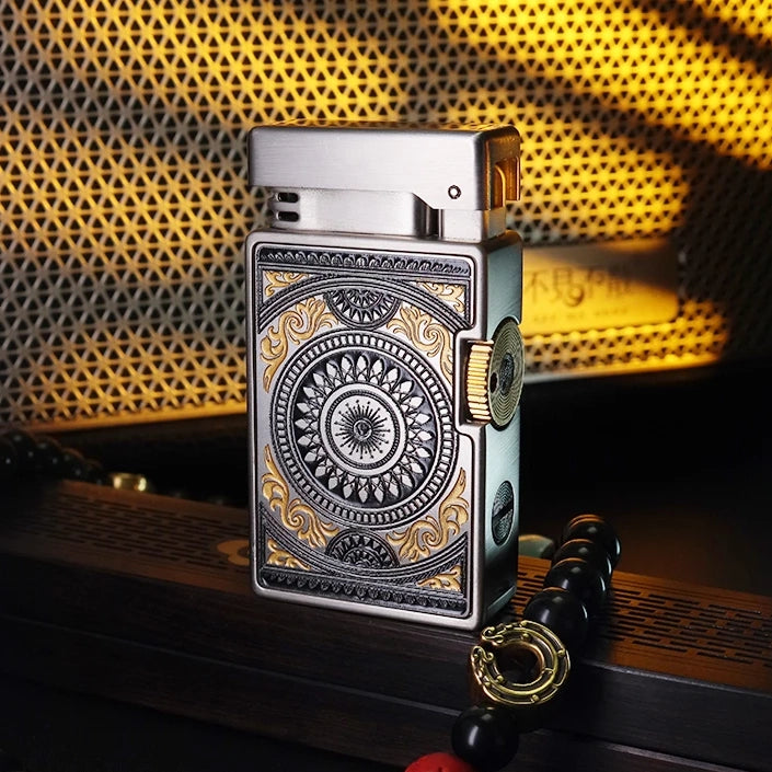 Retro mechanical design kerosene lighter full metal body
