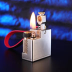Retro mechanical design kerosene lighter mini compact full metal body