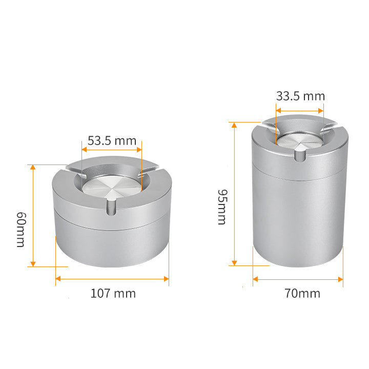 High-grade aluminum alloy mechanical design metal ashtray, desktop style