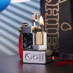 Retro mechanical design kerosene lighter mini compact full metal body