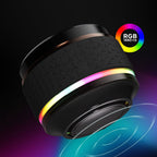 Bone conduction speaker with RGB light, magnetic/suction cup, mini portable, black